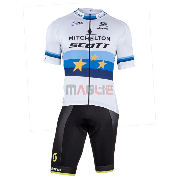 Maglia Mitchelton Scott Campione Europa Manica Corta 2018